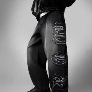 pantalones baggy parche